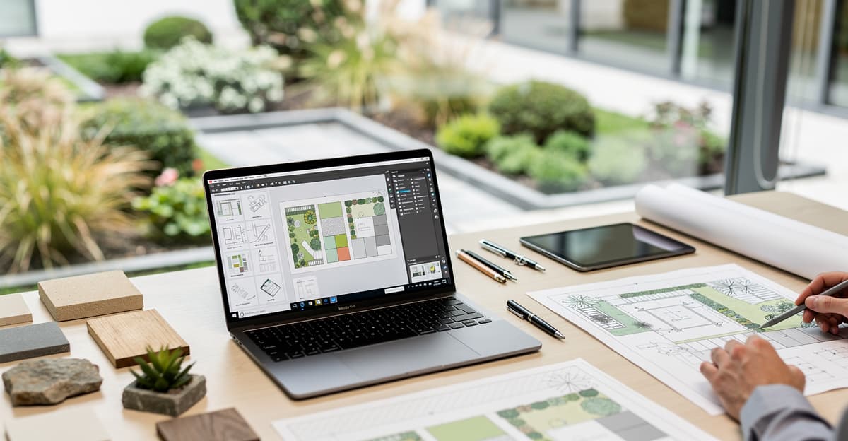Logiciel amenagement exterieur : workflow complet du paysagiste
