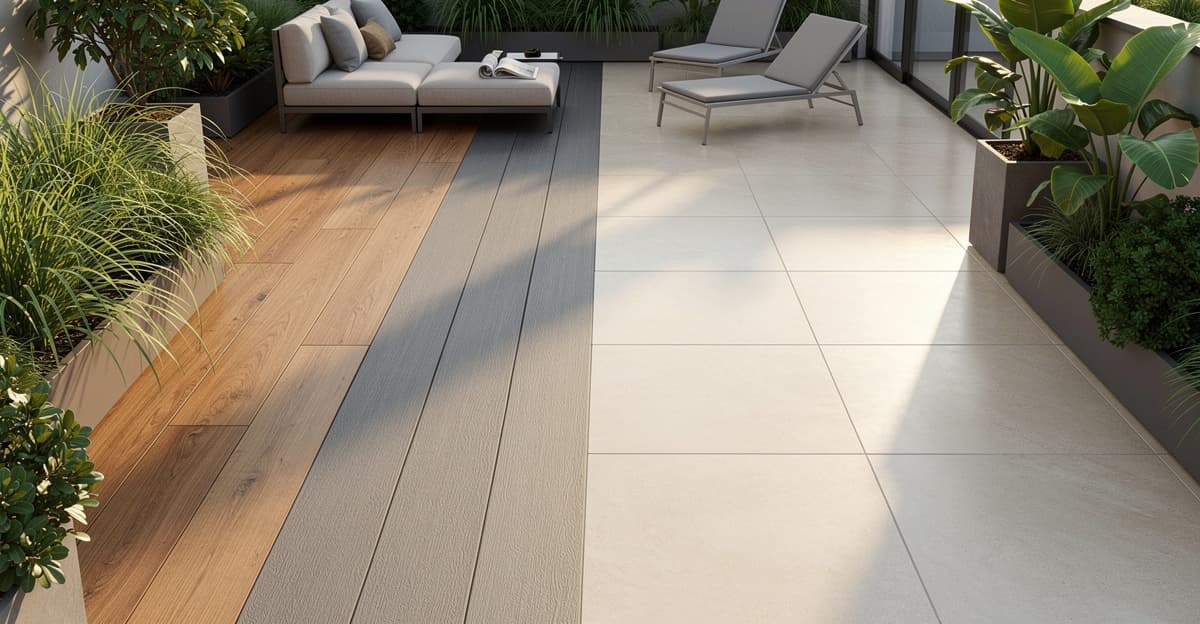 Revêtement Terrasse Extérieur 2026 : Bois, Composite, Carrelage ou Béton — Comparatif Complet par Budget